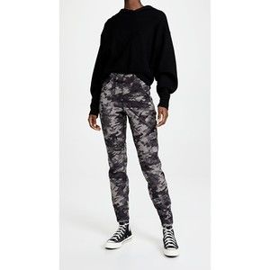 Spanx Stretch Twill Cargo Joggers XS Blackwash Camo Ankle Zip Pant Tummy Control